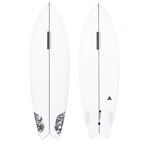 Haydenshapes Hypto Twin PU FCS II 2 Fin Surfboard, Dust