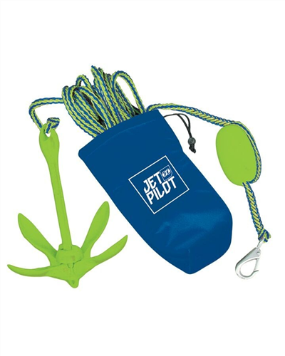 Jet Pilot COMPLETE FOLDING ANCHOR SYSTEM, BLU/LME