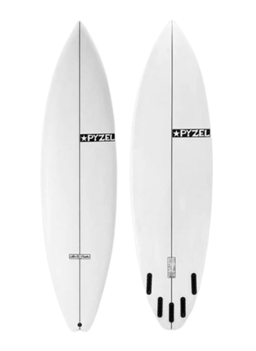 Pyzel Mini Padillac Surfboard with 5 Future Fin Boxes