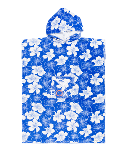 Roxy RG STAY MAGICAL PRINTED HOODED TOWEL, NEBULAS BLUE HIPPY HIBISCUS