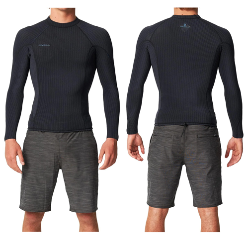 O'Neill HYPERX LS CREW 1.5MM WETSUIT TOP, BLK/BLK