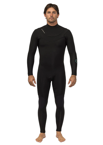 Vissla Wetsuits SEAS 3/2mm U-ZIP STEAMER, BLACK