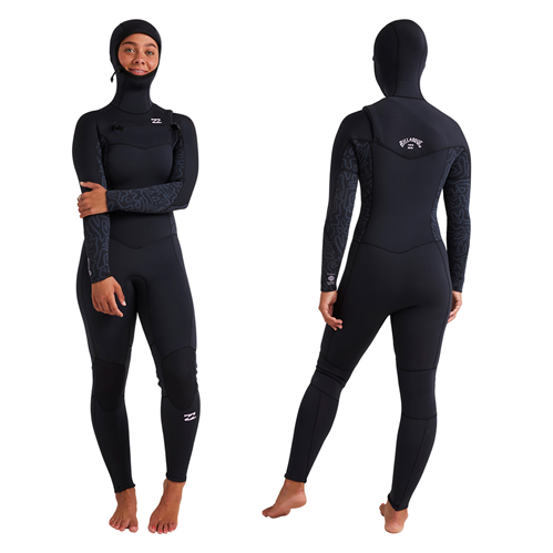 Billabong Wetsuits 4/3MM SYNERGY NATURAL CZ STEAMER, BLACK FADE