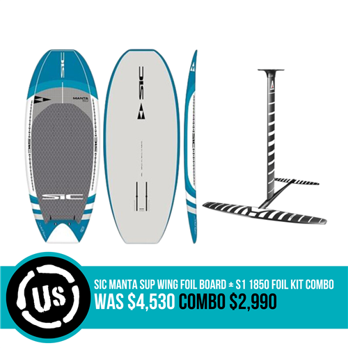 SIC Manta Sup Wing Foil Board + S1 1850 Foil Kit Combo