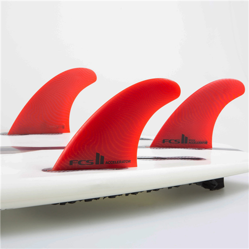 FCS II Accelerator Eco Neo Glass Medium Red Thruster Fin Set