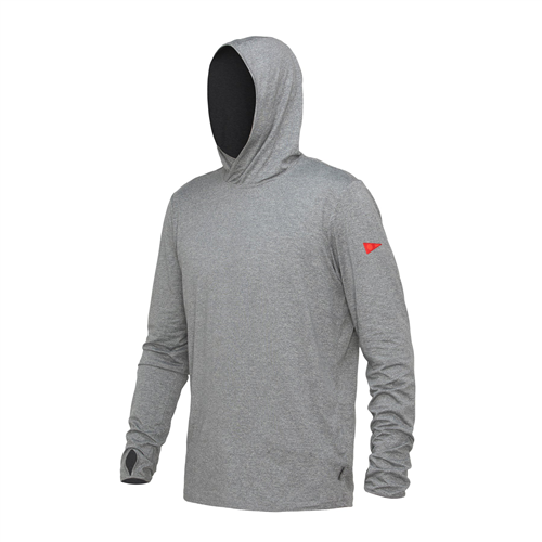 FLORENCE MARINE X Sun Pro Adapt Long Sleeve Hooded UPF Shirt, Light Heather Grey