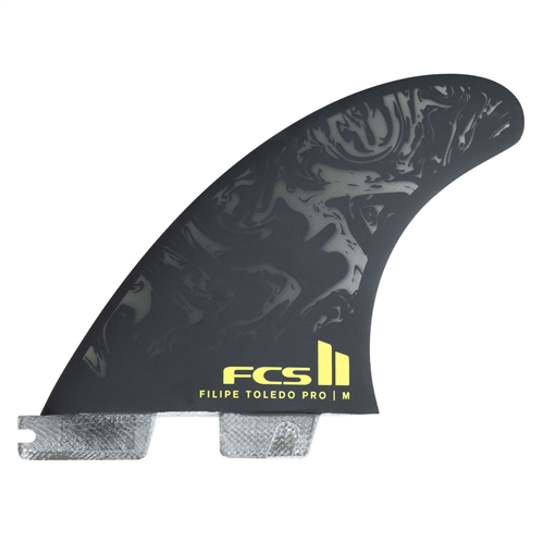 FCS II FT PG Tri Retail Fins, Black/Acid (Sizes M & L)