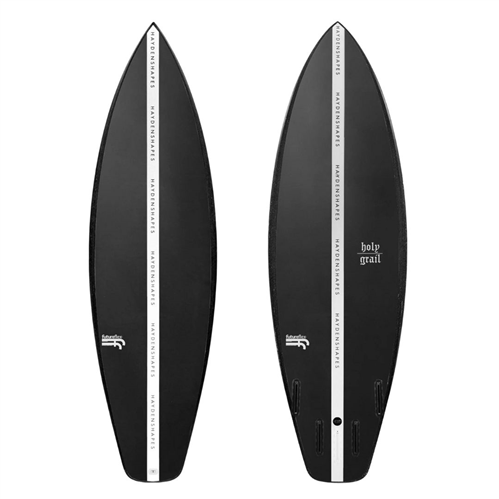 Haydenshapes Holy Grail FutureFlex Surfboard, BLACK BASE w INVERTED,FCS II 5 Fin