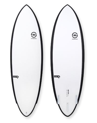 Haydenshapes HK Twin Pin FF Futures Surfboard, Clear