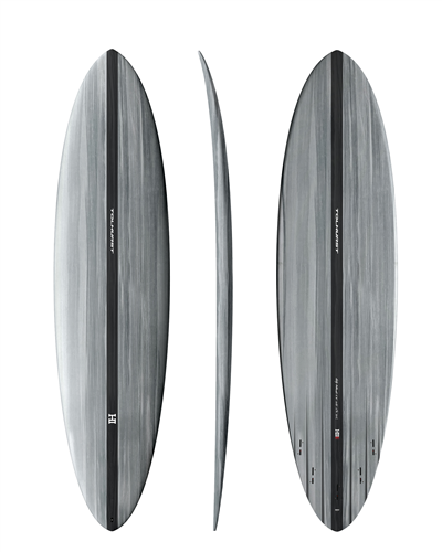 Thunderbolt Harley Ingleby Mid 6 - Mini Surfboard, Grey/Carbon