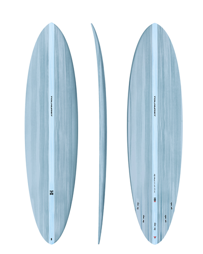 Thunderbolt Surfboards Harley Ingleby Mid 6 - Mini Surfboard, Light Blue