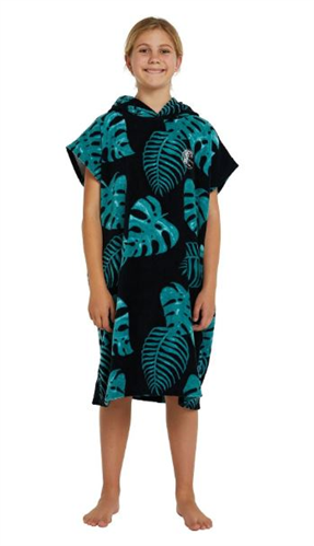 O'Neill GIRLS BAHIA HOODED TOWEL, SHADY PALMS