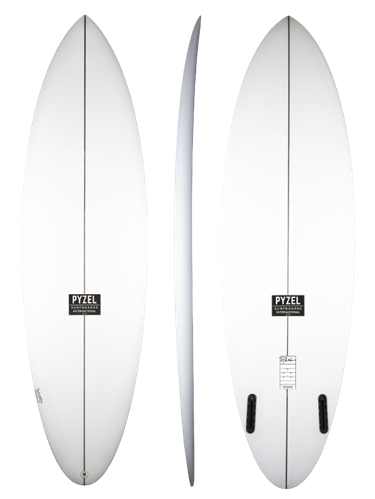 Pyzel Crisis Twin (custom only) PU Surfboard with 2 Future Fin Plugs