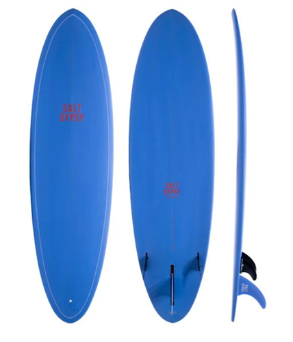 Salt Gypsy Surfboards Mid Tide PU Surfboard, Grapemist