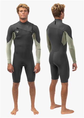 Vissla Wetsuits NATURAL SEAS 2-2 LS SPRINGSUIT, Coal