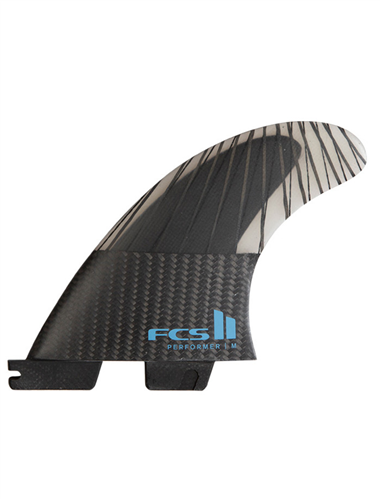 FCS II Performer PC Carbon Tri Retail Fins, Tranquil Blue