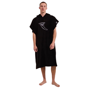 Sticky Johnson Fin Logo Hooded Towel, Black