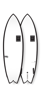 Haydenshapes Misc FutureFlex Surfboard, Futures 2+1 Fin, Eps White