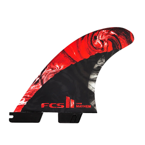 FCS II MB PC Carbon Large Red Tri-Quad Retail Fins