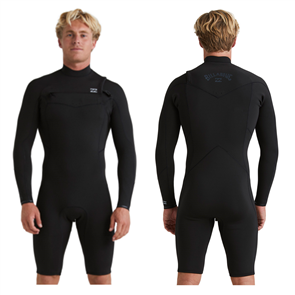 Billabong Wetsuits 2/2MM REVOLUTION NATURAL CZ LS SPRINGSUIT, BLACK