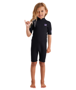 Billabong Wetsuits 2/2mm TODDLER FOIL BZ SS SPRING SUIT, BLACK ORCHID