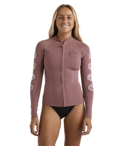 Billabong Wetsuits PEEKY JACKET NATURAL 1MM, ROSEWOOD