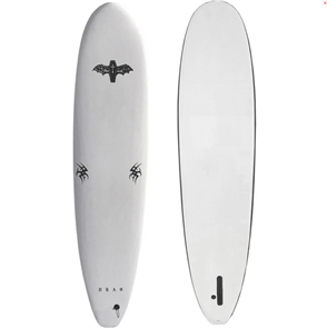 DRAG Coffin 8'0 Single Fin Softboard, White