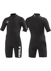 Vissla Wetsuits BOYS 2-2 FLAT LOCK SPRINGSUIT, Black