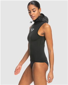 Roxy 2MM SWELL SERIES HOODED WETSUIT VEST, BLACK