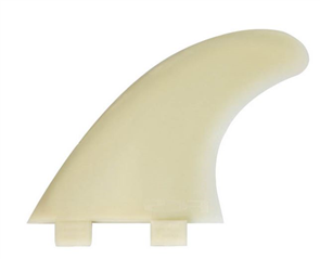 FCS M5 Natural Glass Flex Tri Fins, Medium