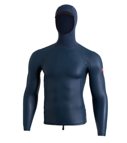 FLORENCE MARINE X Windshield Long Sleeve Hooded Rashguard, Dark Navy