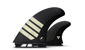 Futures Alpha Ft1-V2 Twin fin set, Carbon Tan