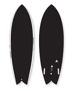 Haydenshapes HK Twin  OG PU  FCS II 5 Fin Surfboard, Volatile BLACK