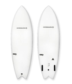 Haydenshapes Hypto Twin Future Flex FCS II 2 Fin Surfboard, White