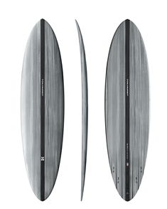 Thunderbolt Surfboards Harley Ingleby Mid 6 - Mini Surfboard, Grey/Carbon