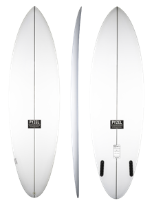 Pyzel Crisis Twin (custom only) PU Surfboard with 2 Future Fin Plugs