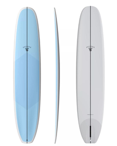 Thunderbolt Surfboards Skindog OG Double Scoop Longboard Surfboard, BLUE/GRAY