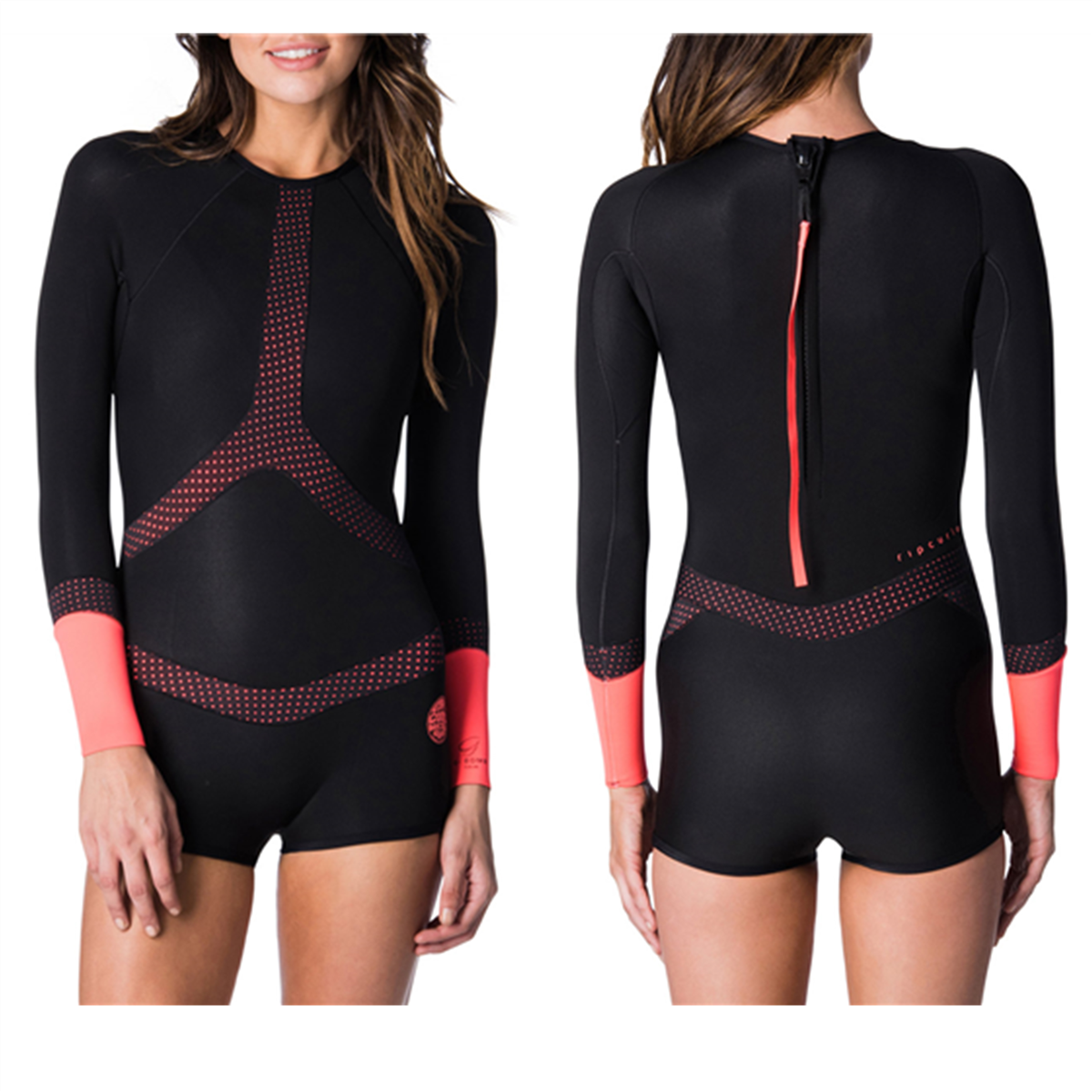 Rip Curl 1Mm Madi Long Sleeve Boyleg Spring Suit, Black Red ...